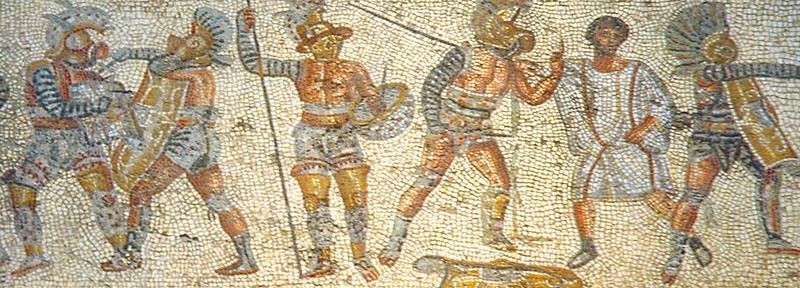 Gladiators from the Zliten mosaic